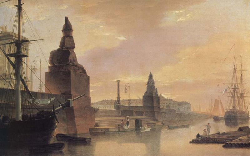 unknow artist The Neva Embankment Near The Academy of Arts oil painting image